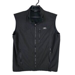 Mens RW Rugged Wear Black Sleeveless Full Zip Vest Jacket Polyester Elastane L
